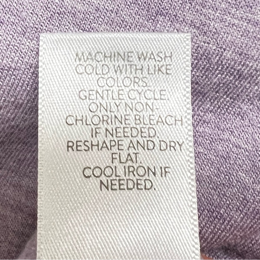 PURE JILL Eco Terry Purple Lilac Viscose Spandex Sweatshirt Casual Pockets XL - Picture 9 of 9